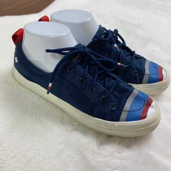 Sperry Top‎ Sider Crest Vibe Buoy Stripe Sneakers, size 7 - Picture 1 of 15